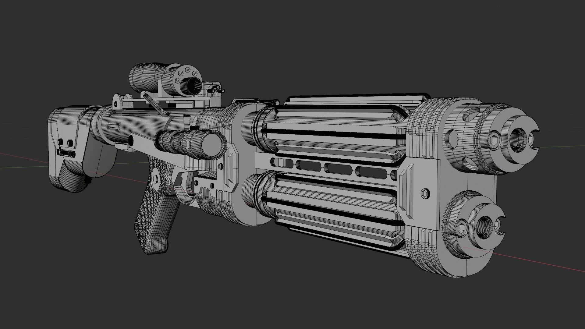 E-22 Blaster Rifle 3D model_4