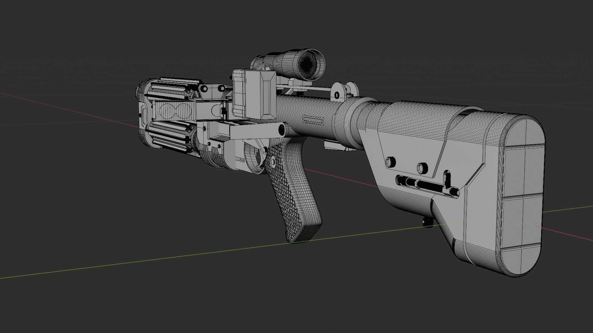 E-22 Blaster Rifle 3D model_8