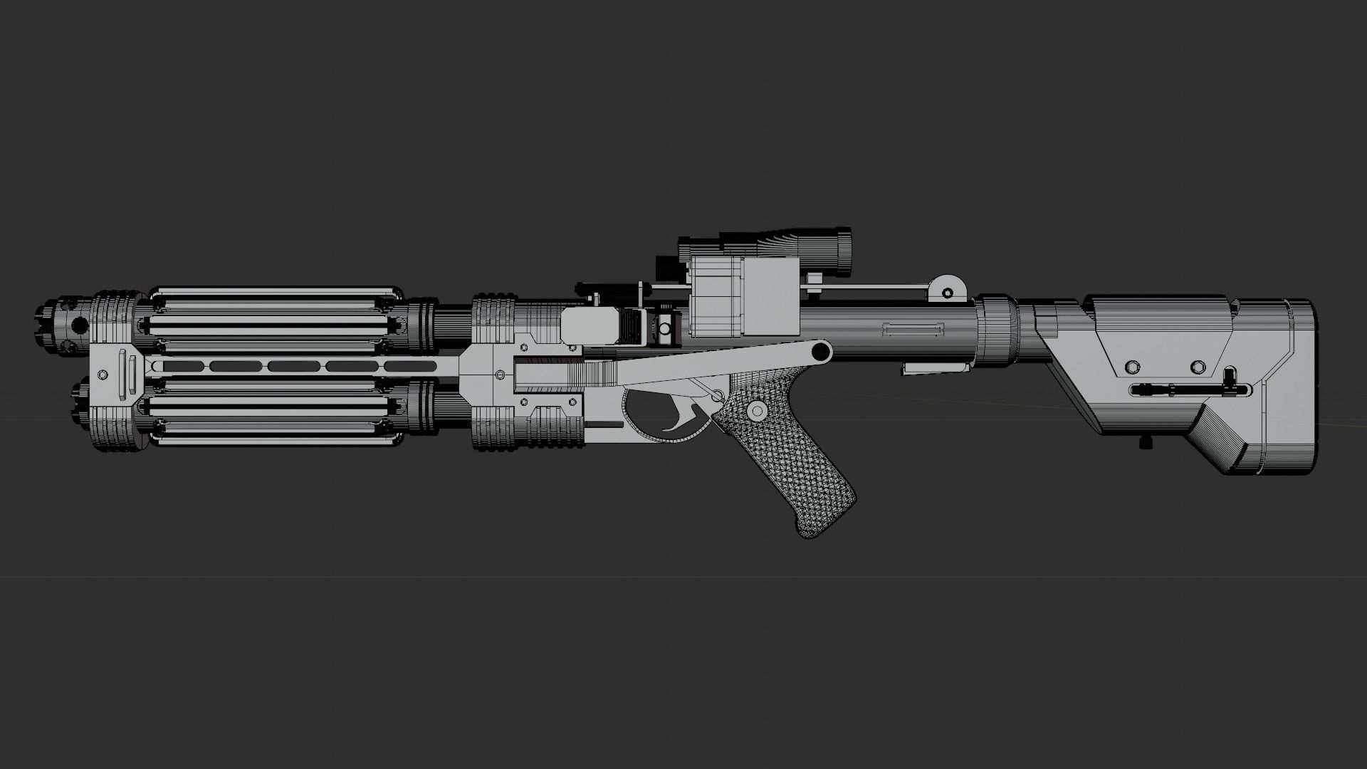 E-22 Blaster Rifle 3D model_2