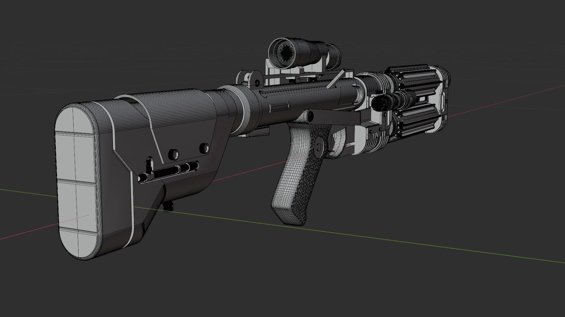 E-22 Blaster Rifle 3D model_10