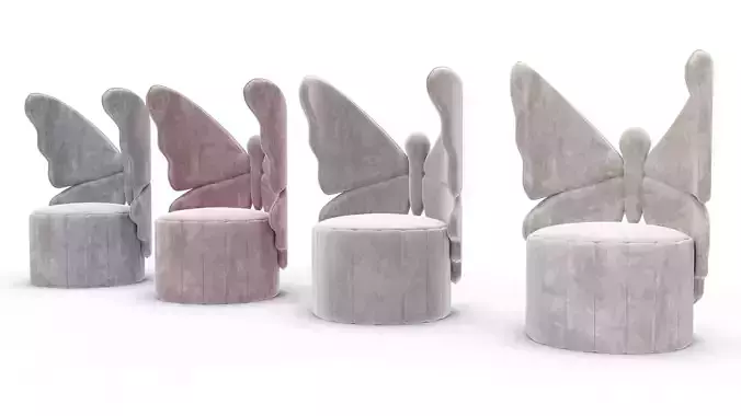 Velvet Butterfly Kids Chair Design