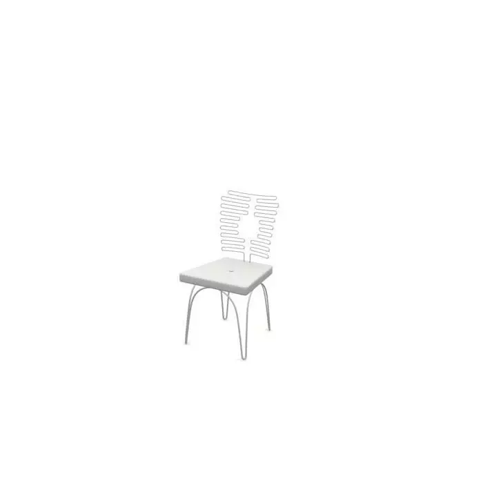 White Metal Chair 3D model