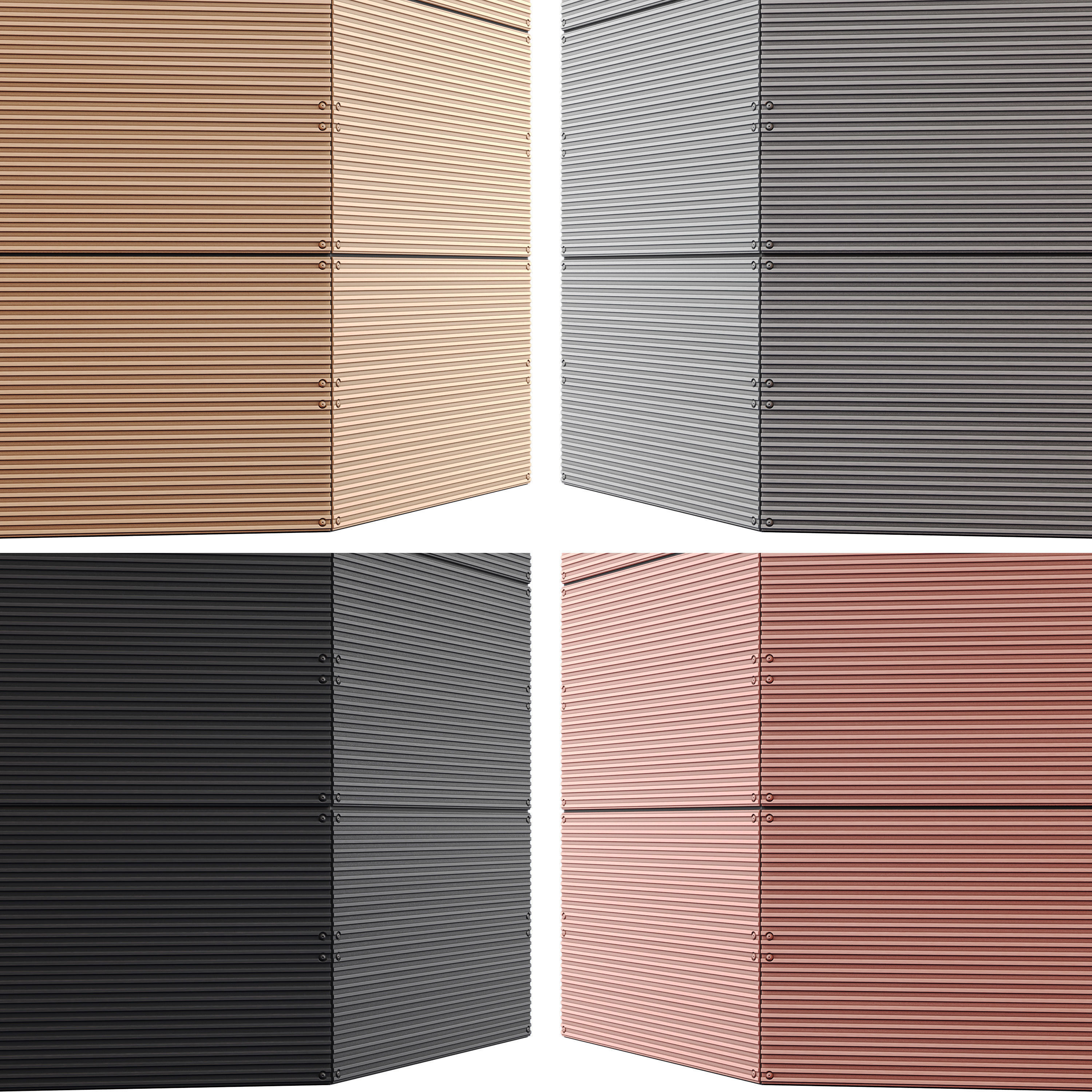 Facade Panel EQUITONE - PBR - 4K - PNG - SBSAR Low-poly 3D model_4