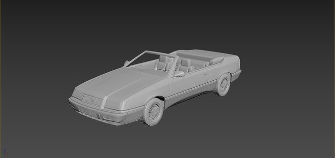 Chrysler Lebaron Gtc Convertible 3D print model