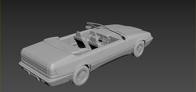Chrysler Lebaron Gtc Convertible 3D print model 6