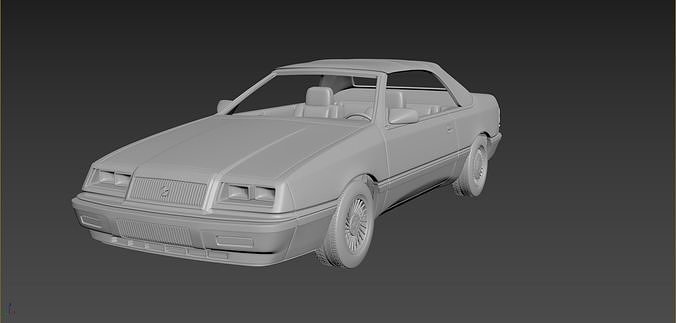 Chrysler Lebaron Gtc Convertible 3D print model 3