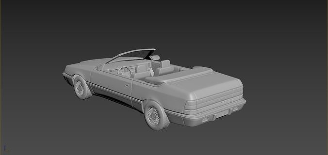 Chrysler Lebaron Gtc Convertible 3D print model 5