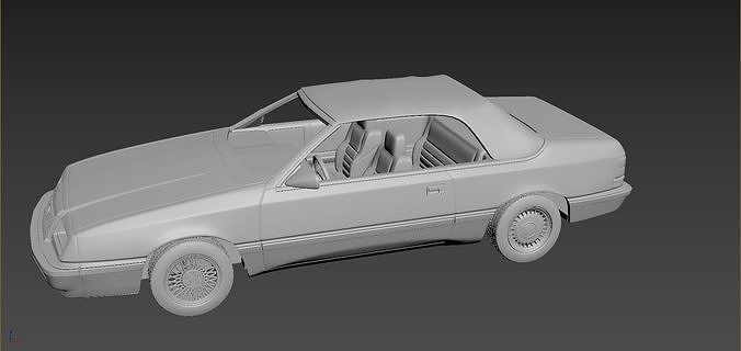 Chrysler Lebaron Gtc Convertible 3D print model 4