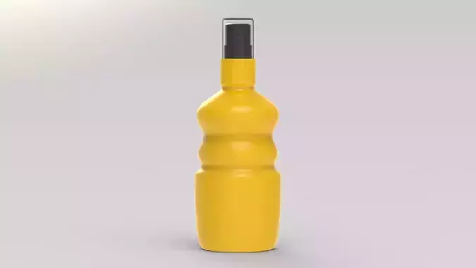 Spray sunscreen bottle with spray and cap