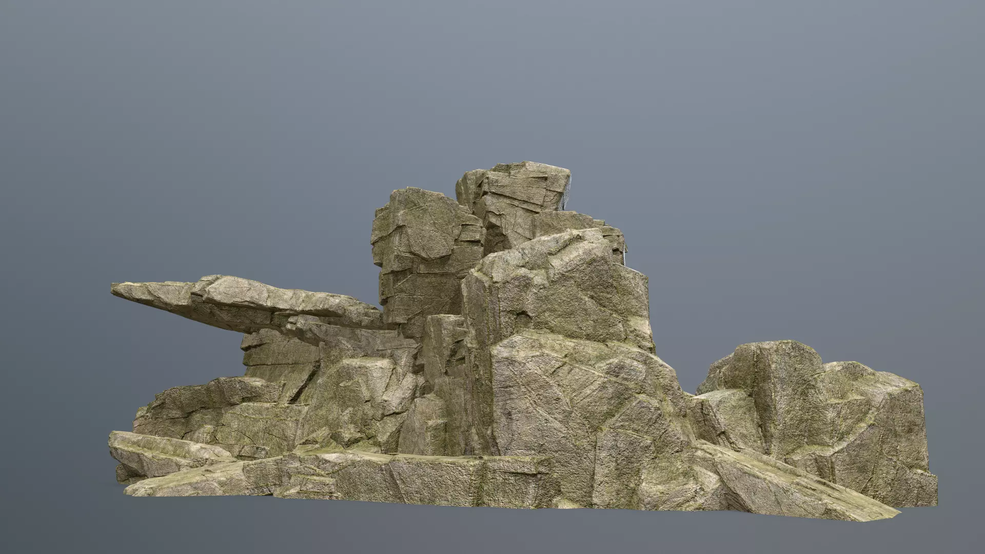 Rock Set Low-poly 3D model_0