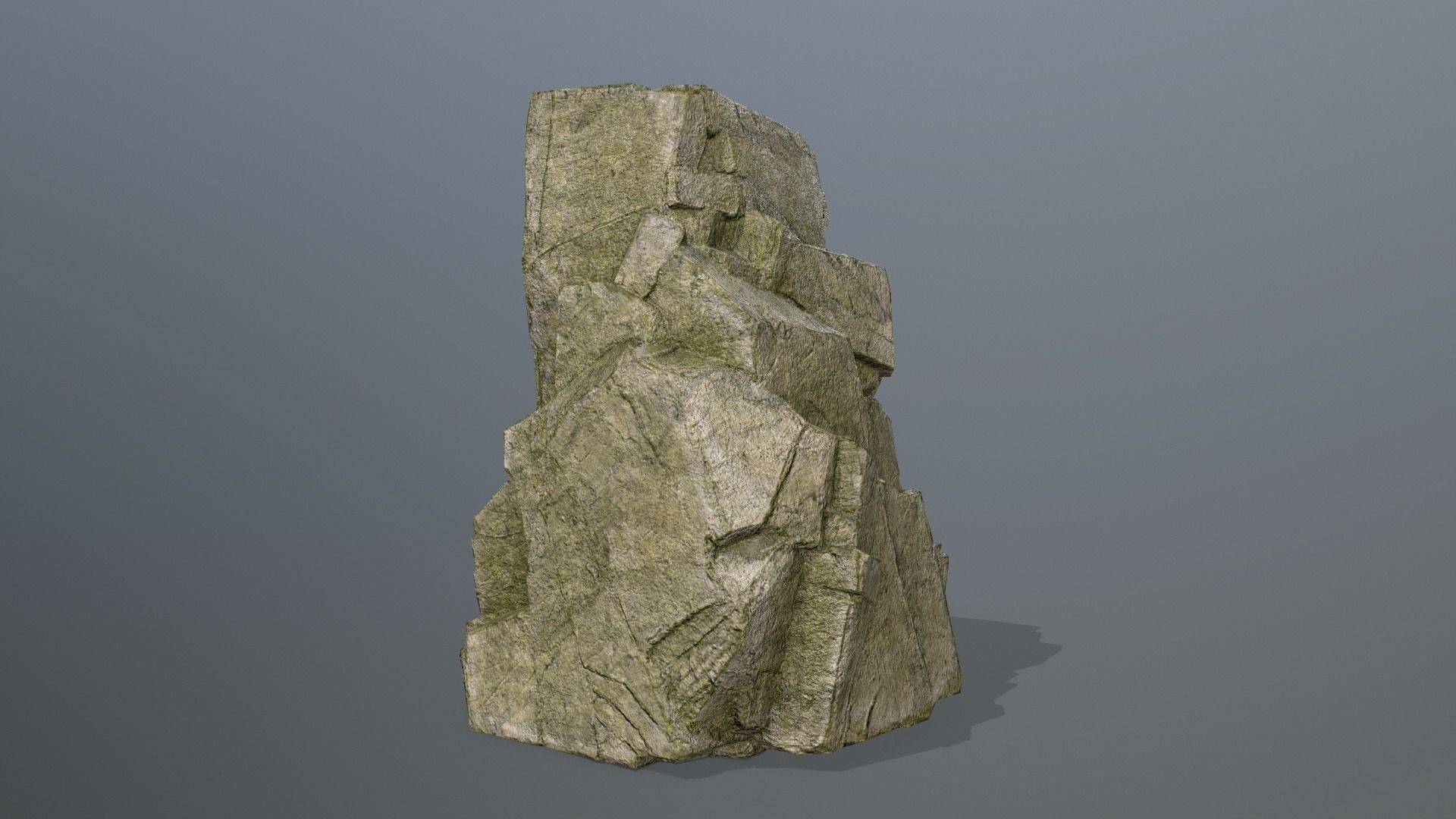 Rock Set Low-poly 3D model_7