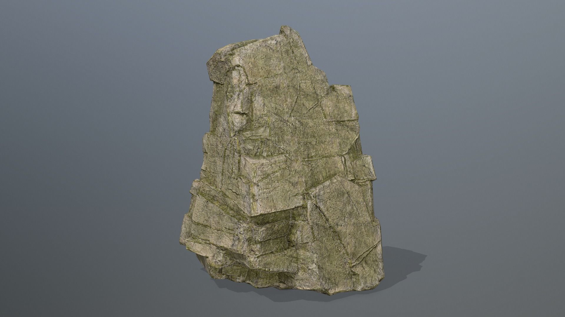 Rock Set Low-poly 3D model_4