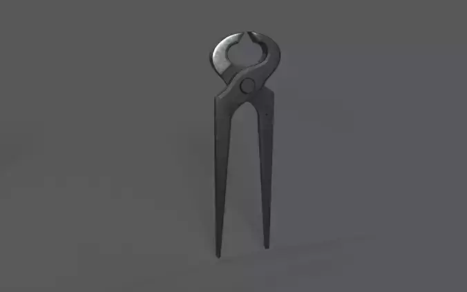 Pincers scissor pliers Low-poly 3D model