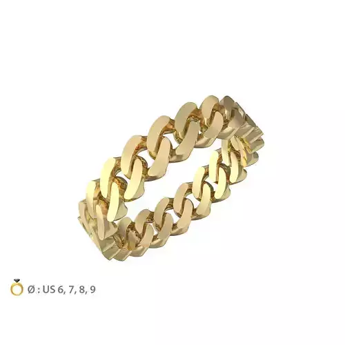 N165 US T01 5mm Cuban ring  3D print model
