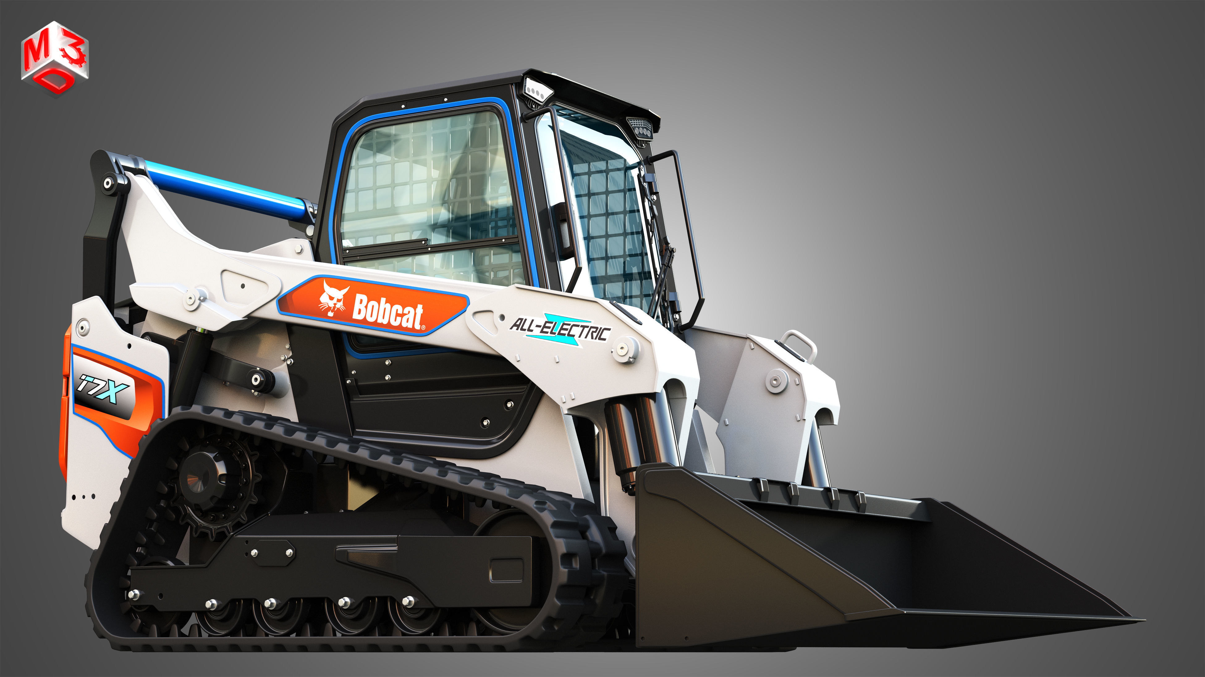 T7X All Electric Compact Track Loader - Bucket 3D model_9