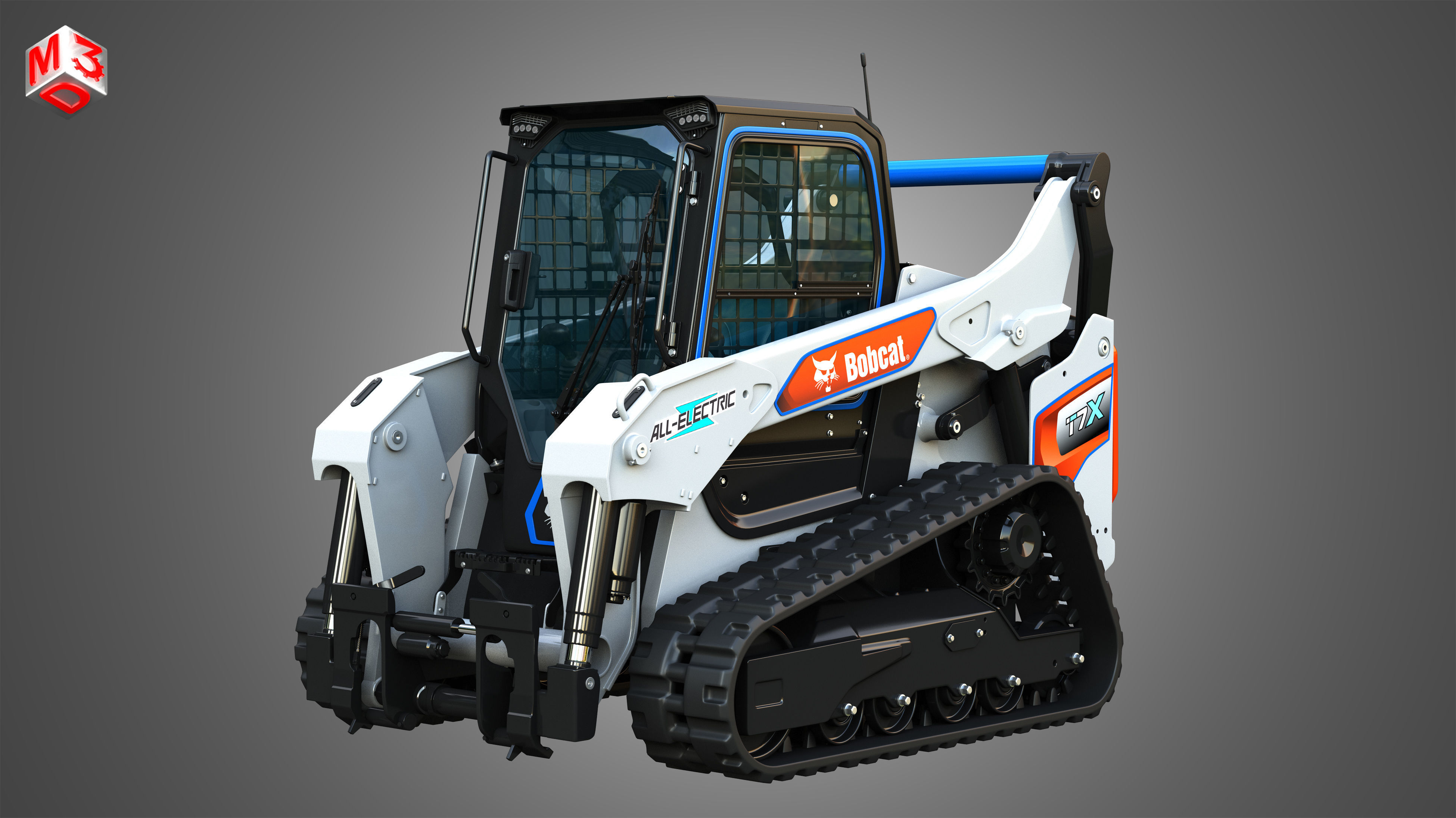 T7X All Electric Compact Track Loader - Bucket 3D model_1