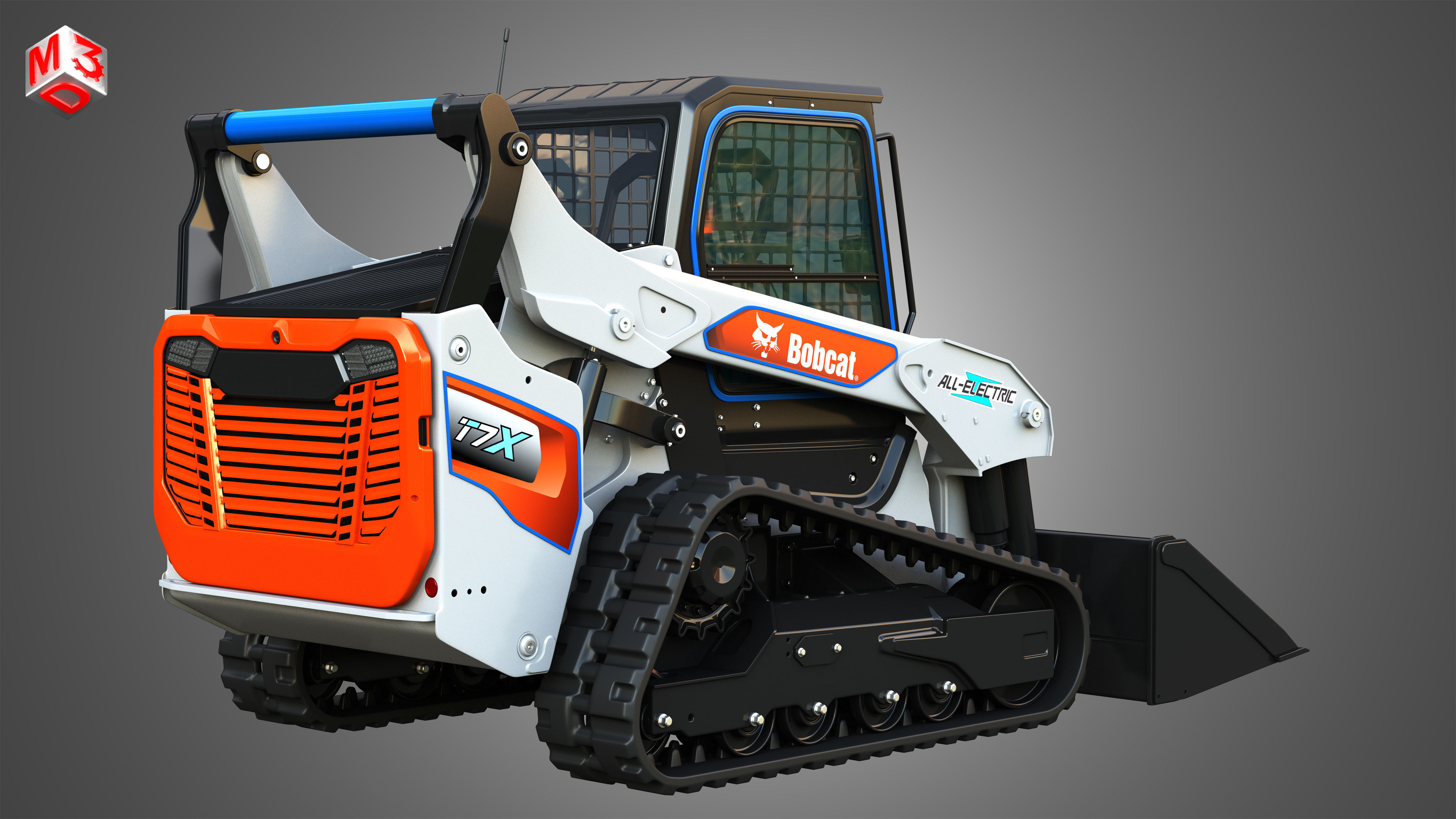 T7X All Electric Compact Track Loader - Bucket 3D model_2