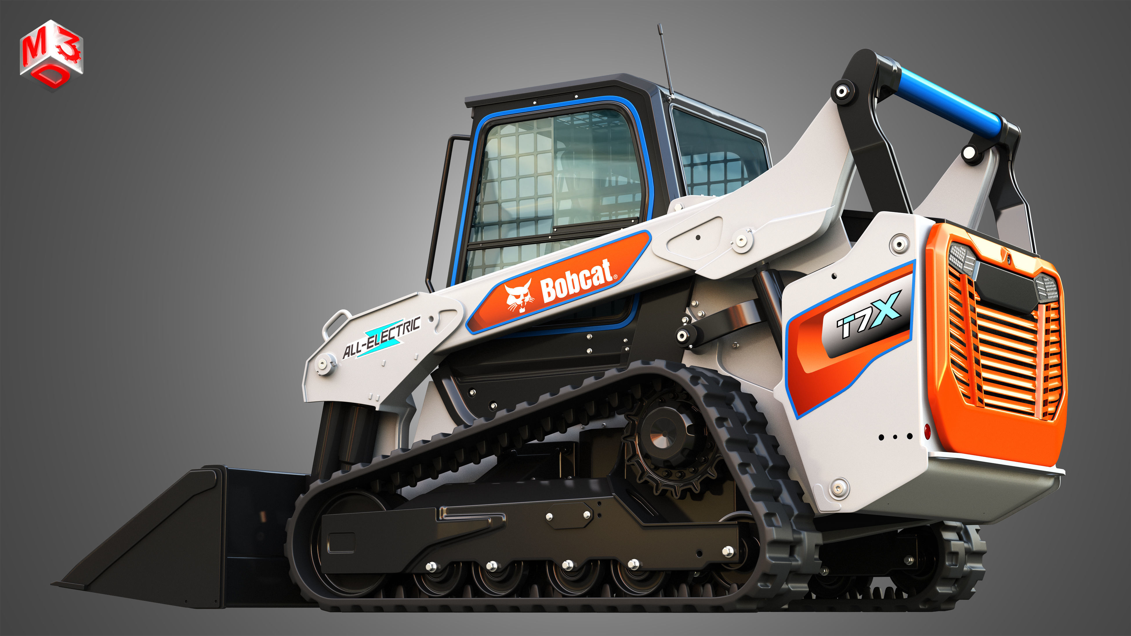 T7X All Electric Compact Track Loader - Bucket 3D model_10