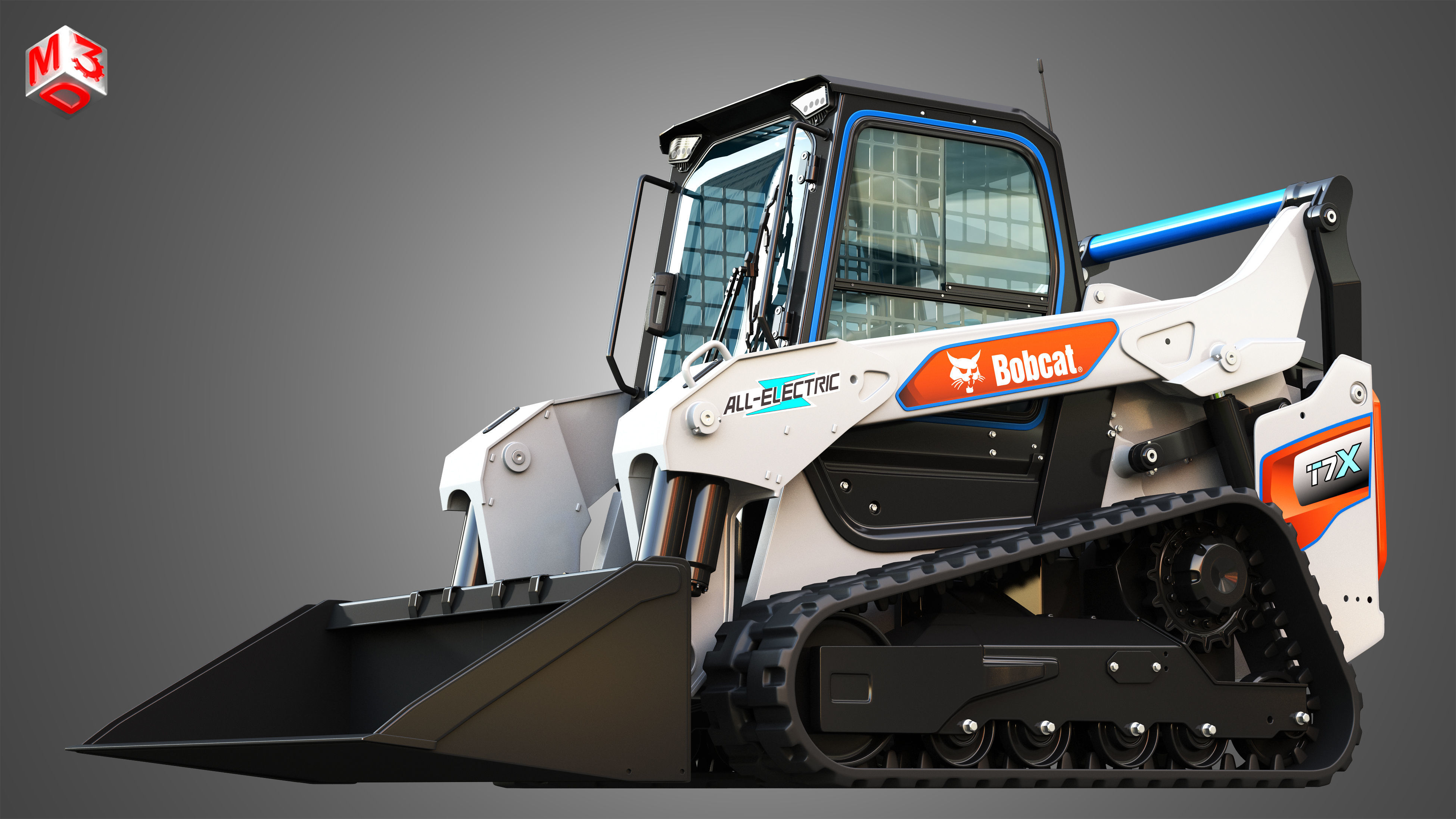 T7X All Electric Compact Track Loader - Bucket 3D model_7