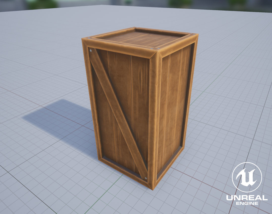 Western Wooden Boxes Low-poly 3D model_5
