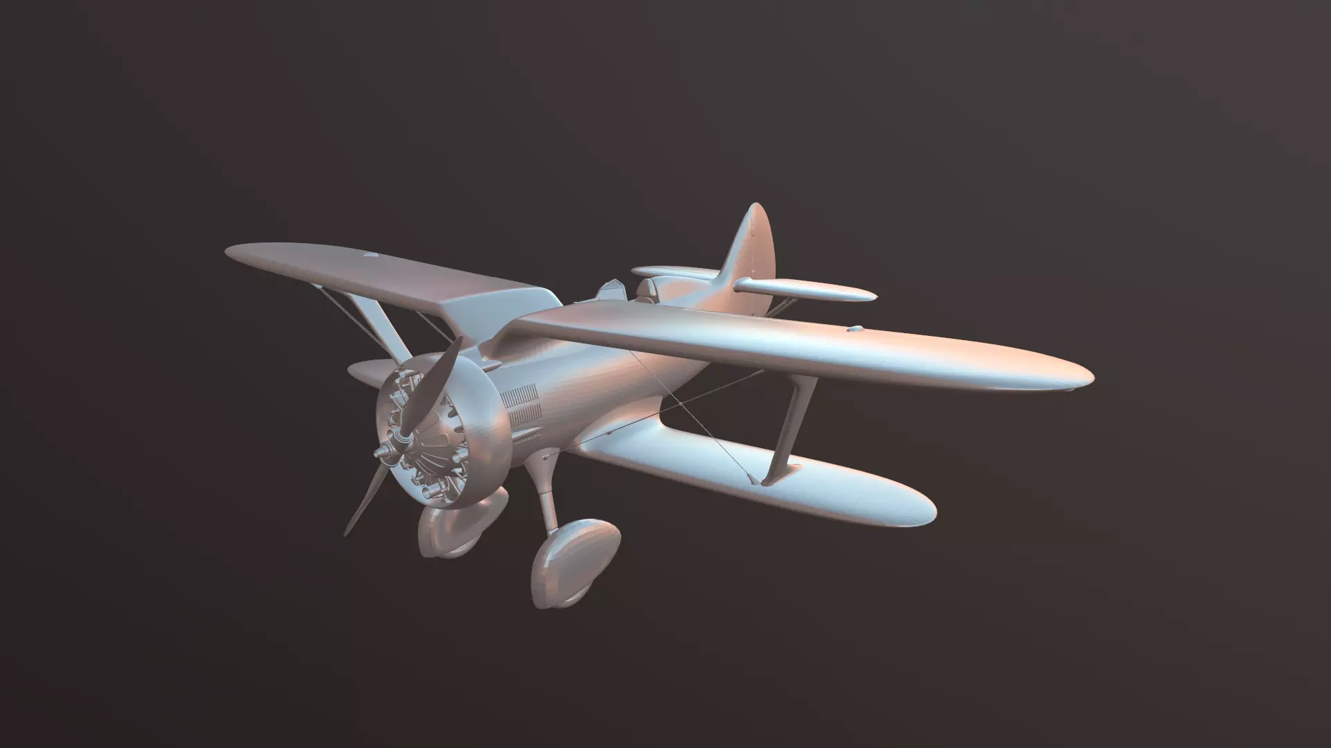 High detailed model i15 biplane 3D print model_0