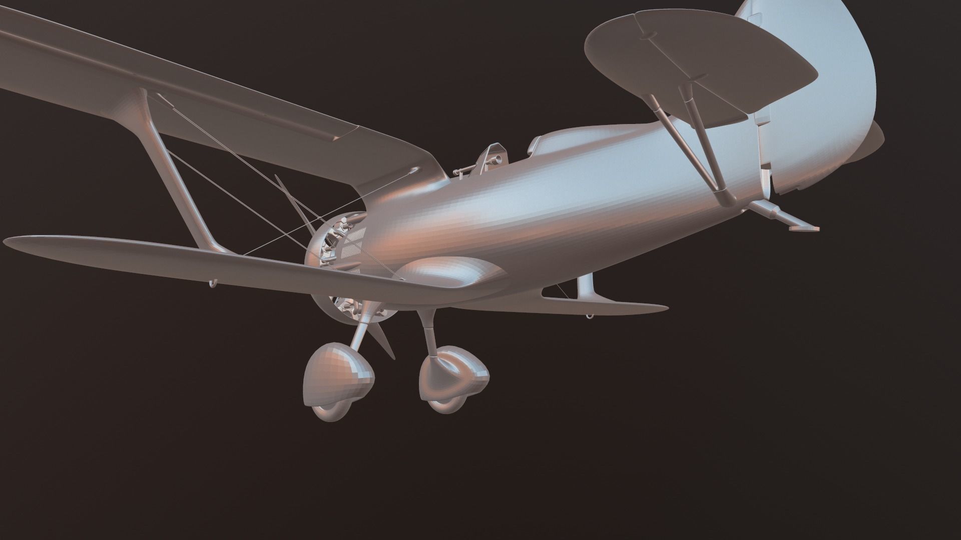 High detailed model i15 biplane 3D print model_8