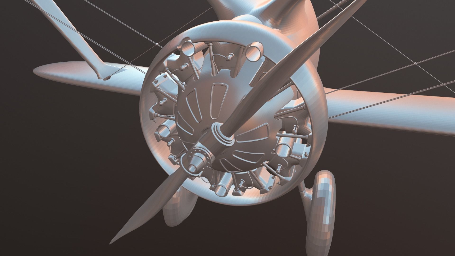 High detailed model i15 biplane 3D print model_6