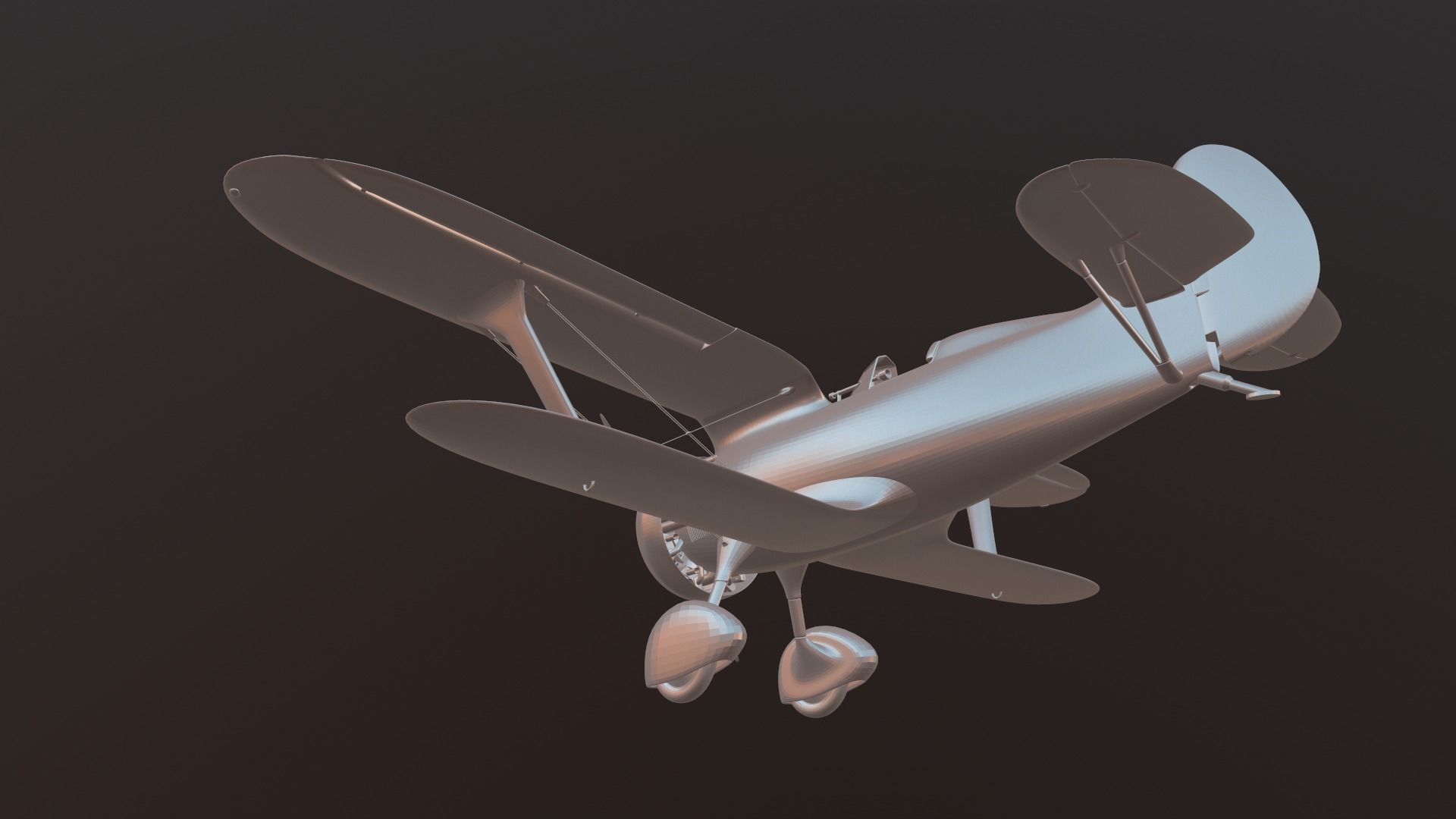 High detailed model i15 biplane 3D print model_9