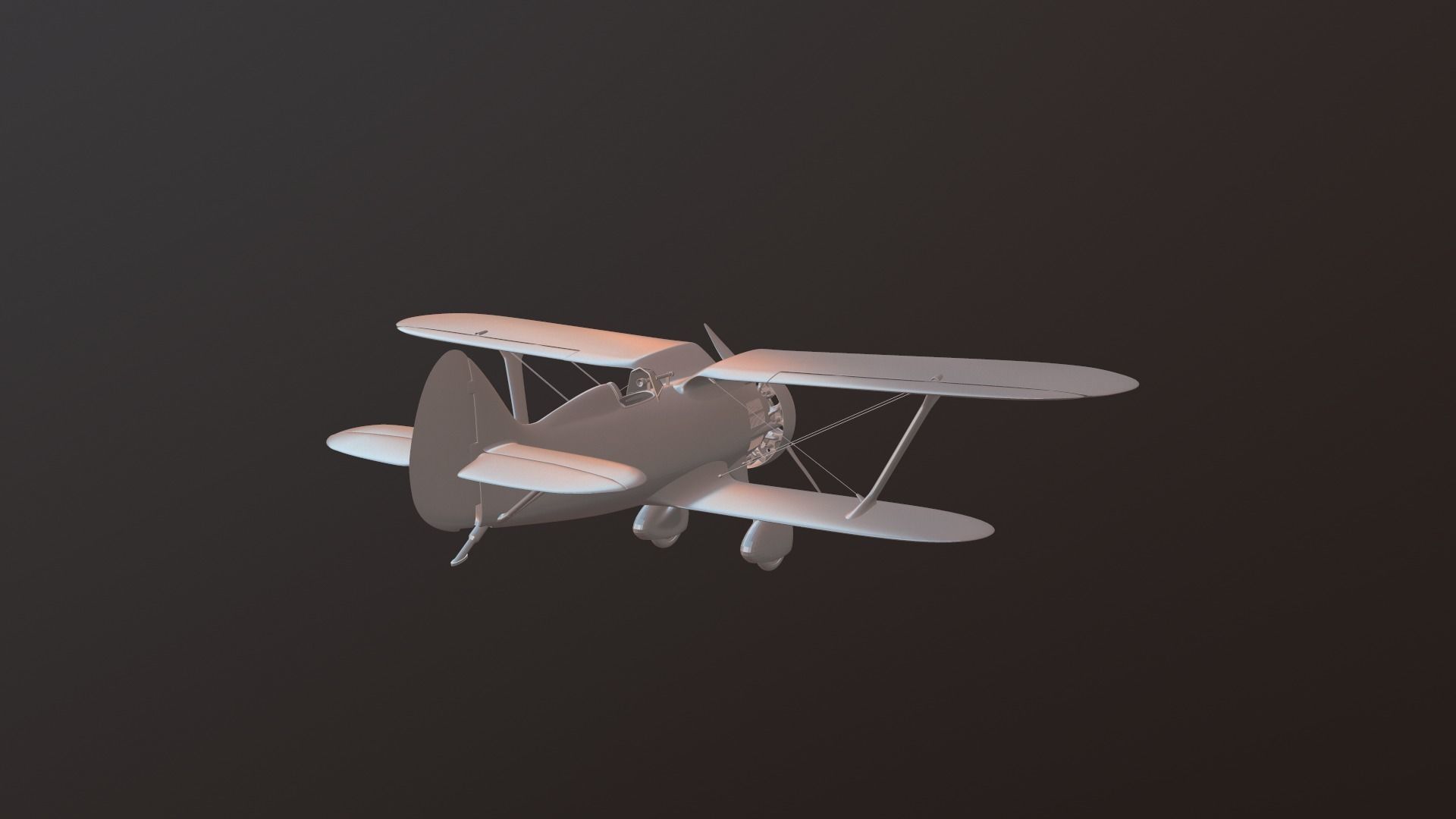 High detailed model i15 biplane 3D print model_3