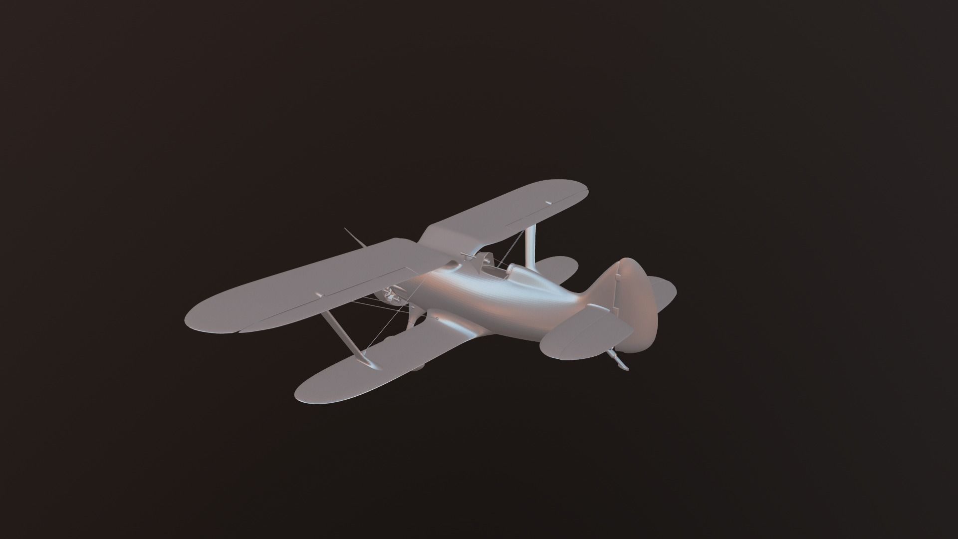 High detailed model i15 biplane 3D print model_4