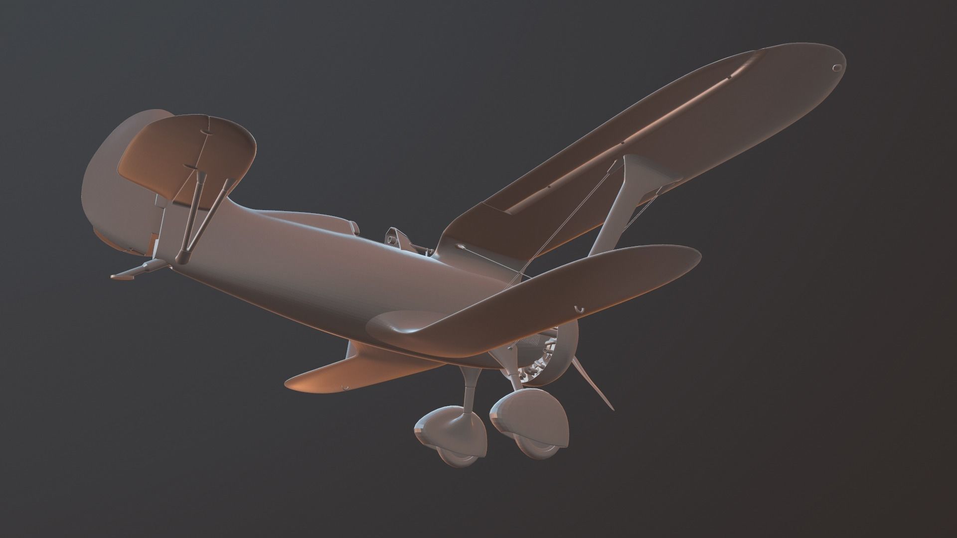 High detailed model i15 biplane 3D print model_10