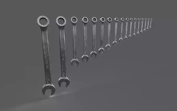 Spanner set of wrenches