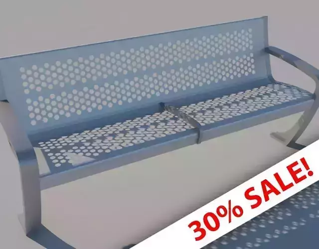 Metal outdoor bench