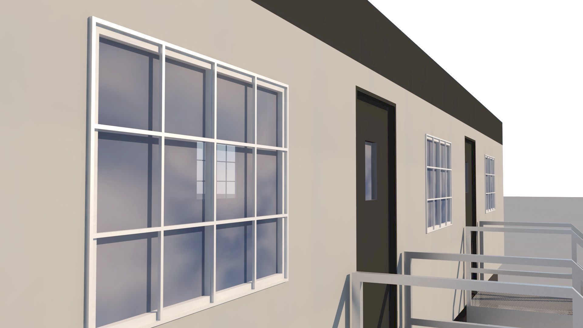 Construction Site Cabin Low-poly 3D model_5