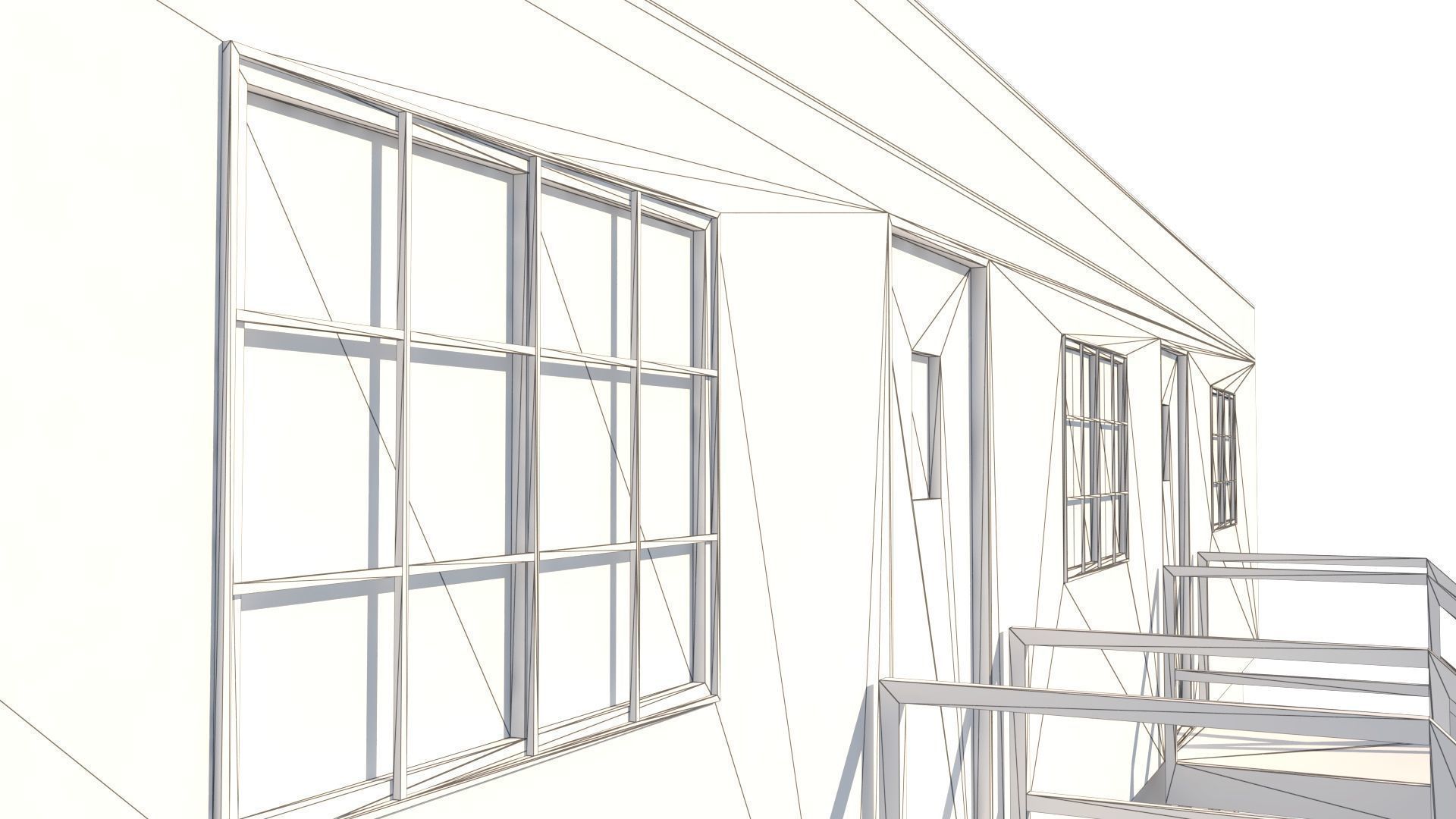 Construction Site Cabin Low-poly 3D model_6