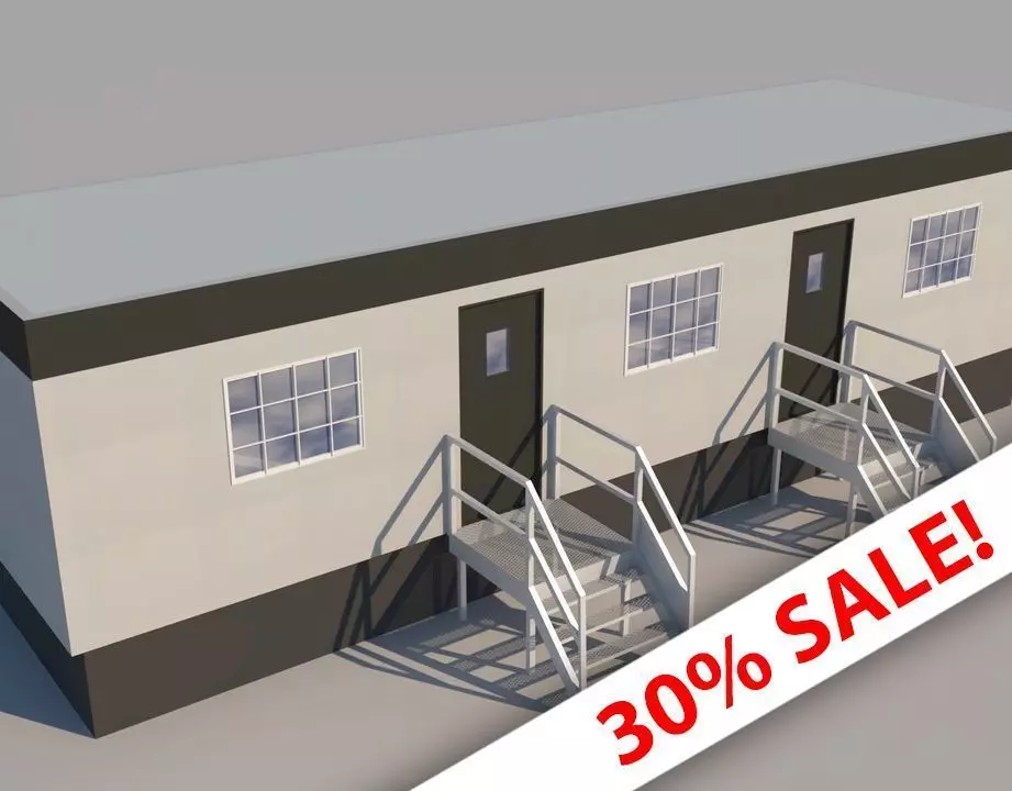 Construction Site Cabin Low-poly 3D model_0