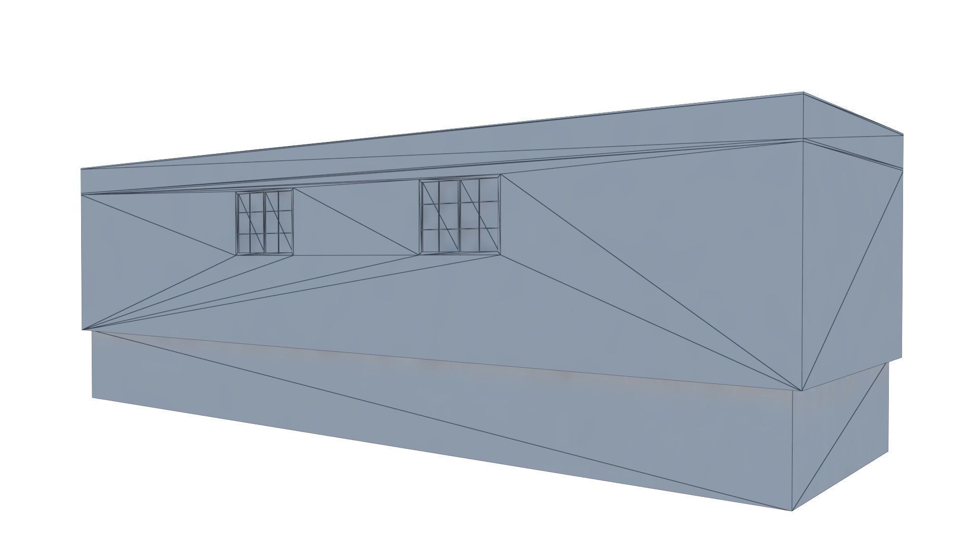 Construction Site Cabin Low-poly 3D model_9