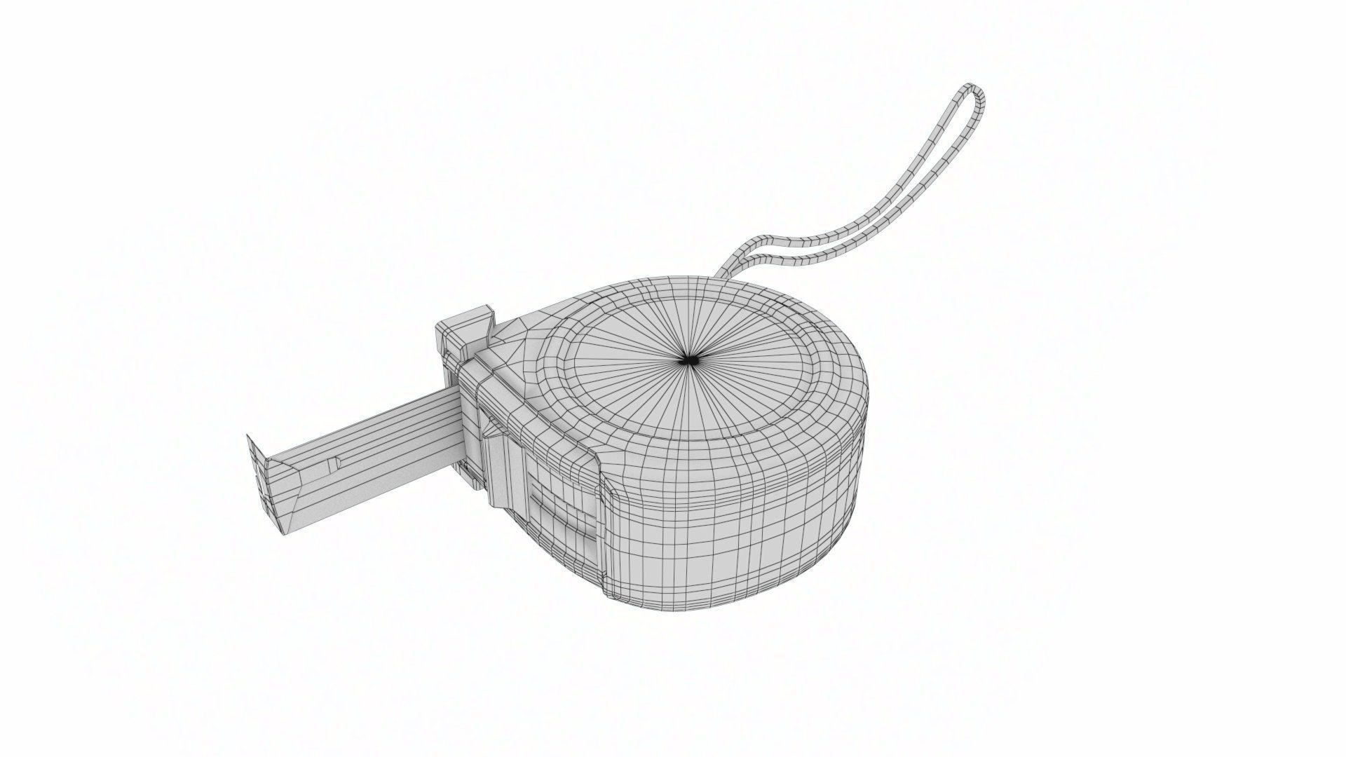 Worker tool set - Hammer Nails Tape Measure Low-poly 3D model_20