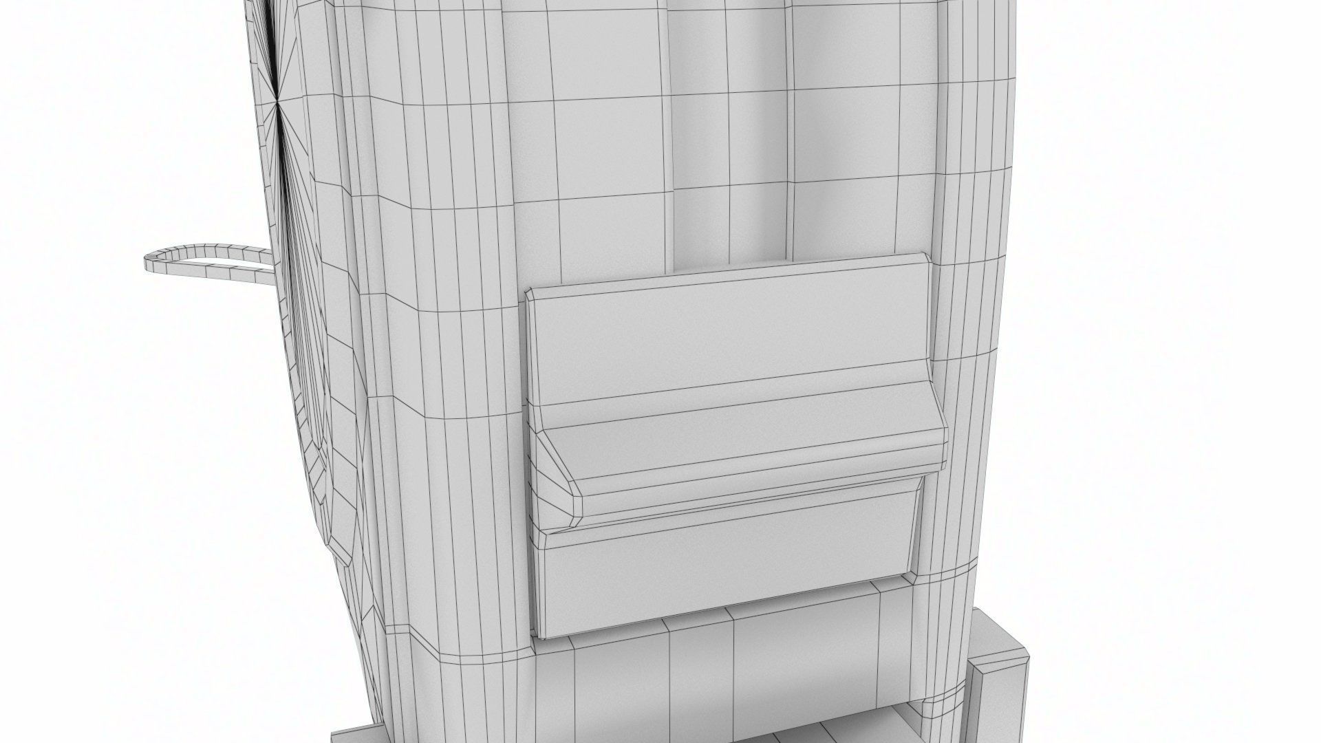 Worker tool set - Hammer Nails Tape Measure Low-poly 3D model_24