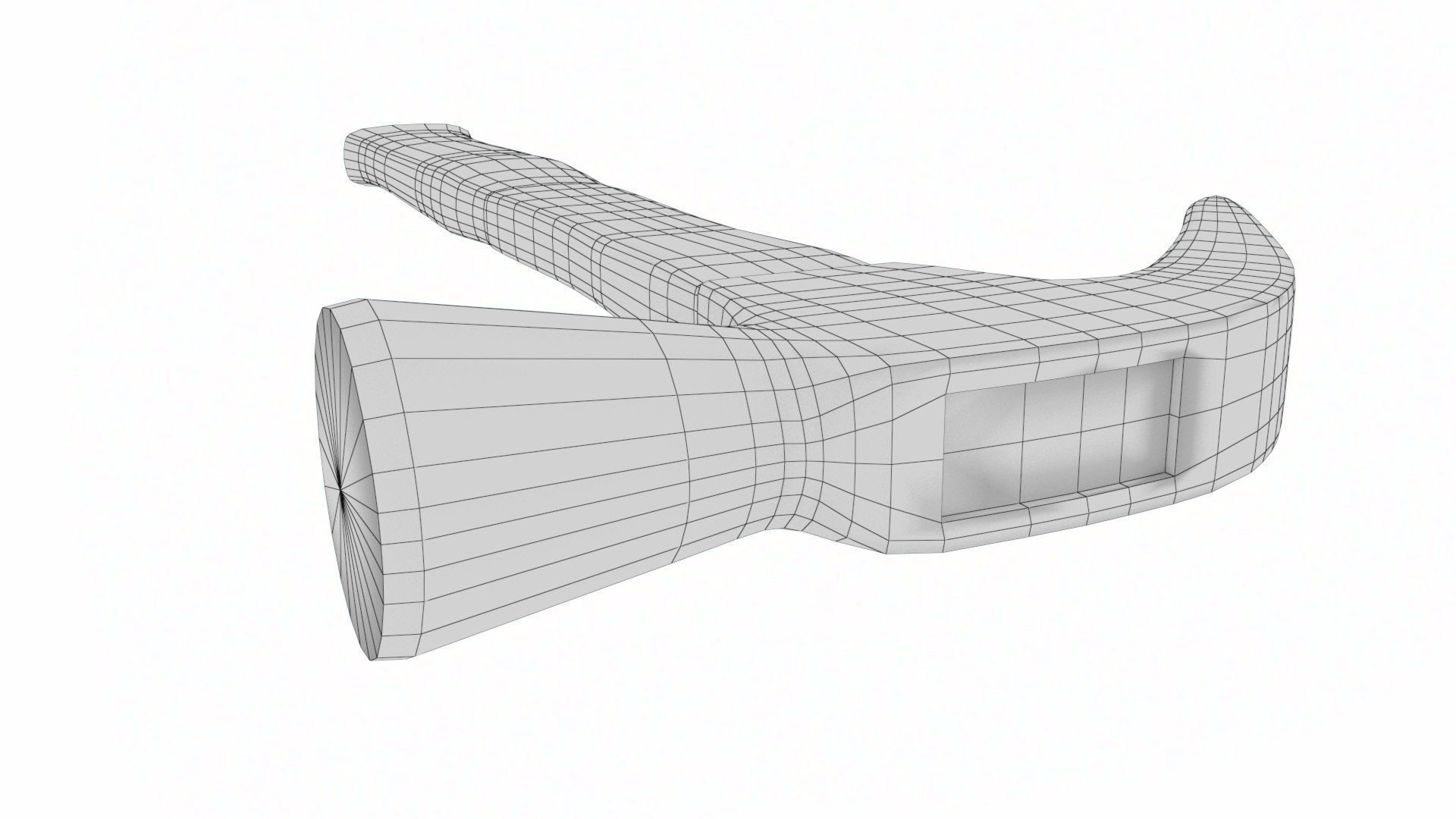 Worker tool set - Hammer Nails Tape Measure Low-poly 3D model_33