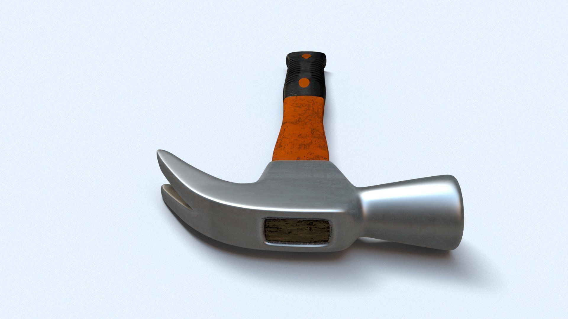 Worker tool set - Hammer Nails Tape Measure Low-poly 3D model_13