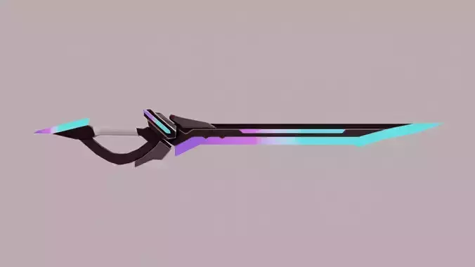 Anime Sword Low-poly 3D model