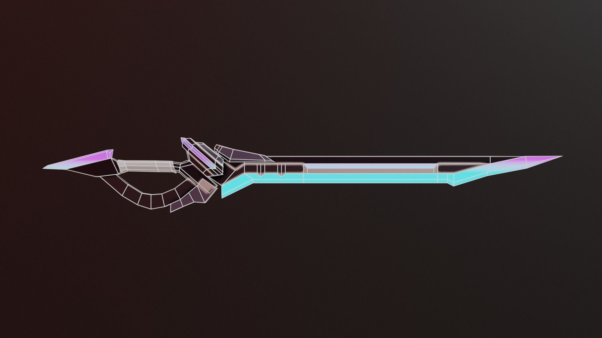 Anime Sword Low-poly 3D model_4