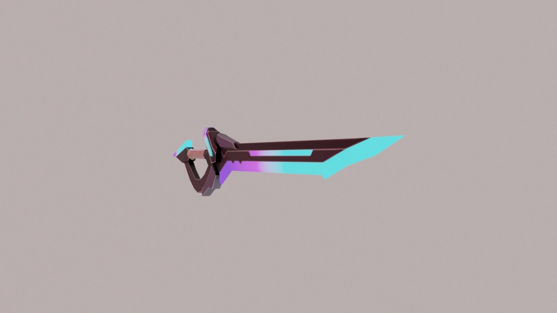 Anime Sword Low-poly 3D model_1