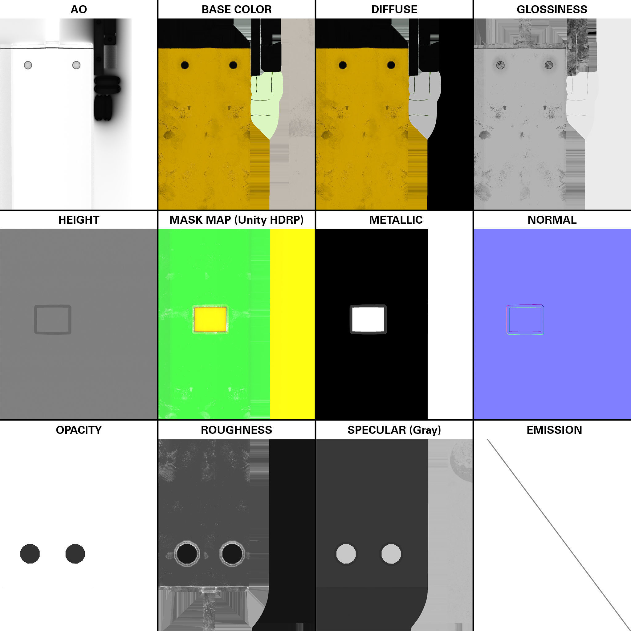 spirit level ruler Low-poly 3D model_6