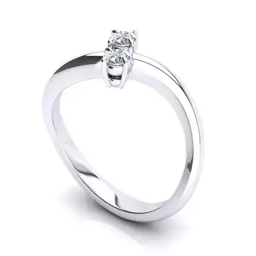  ring engagement contrarie 2 diamond multi stones 3D print model