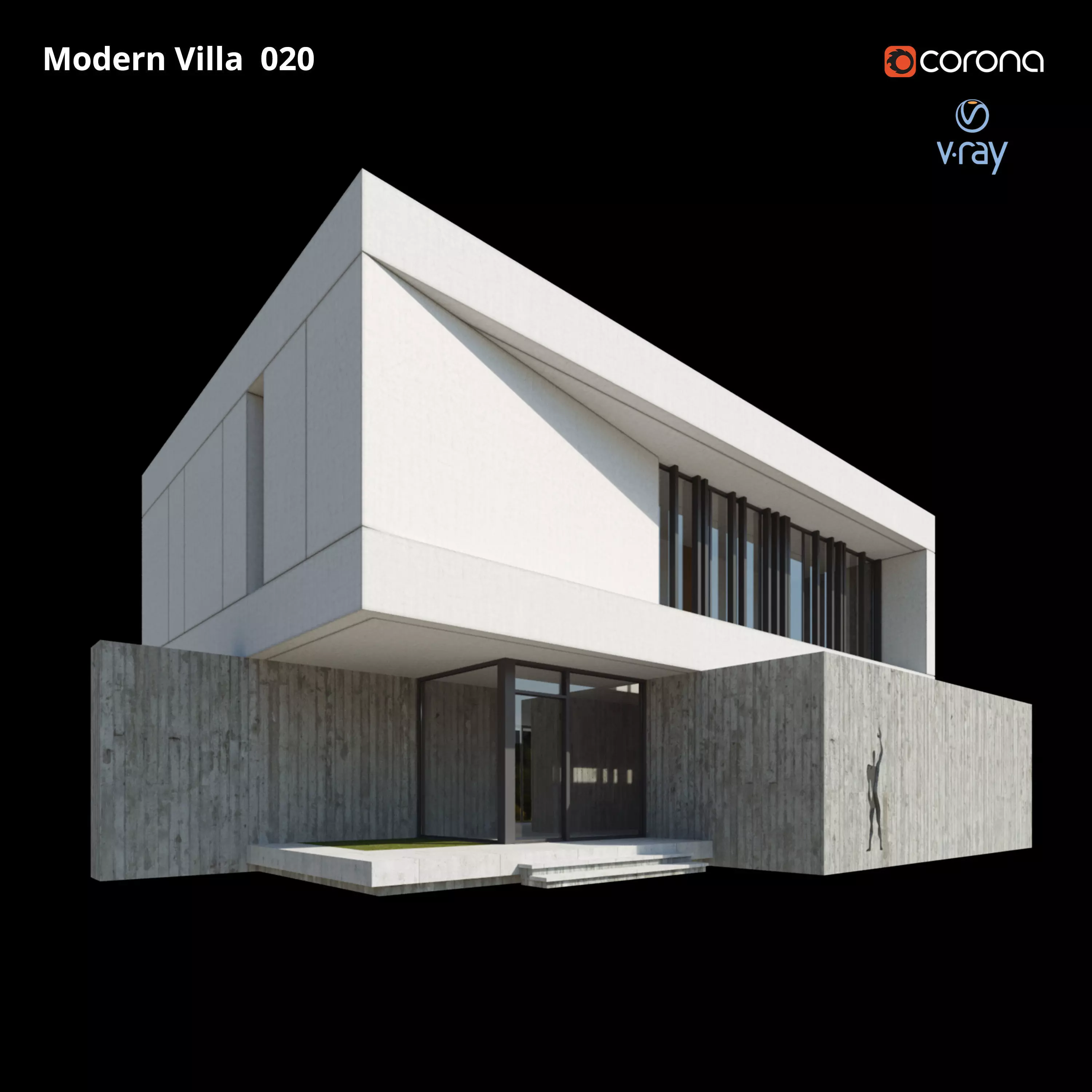 Modern Villa Design 020 3D model_0