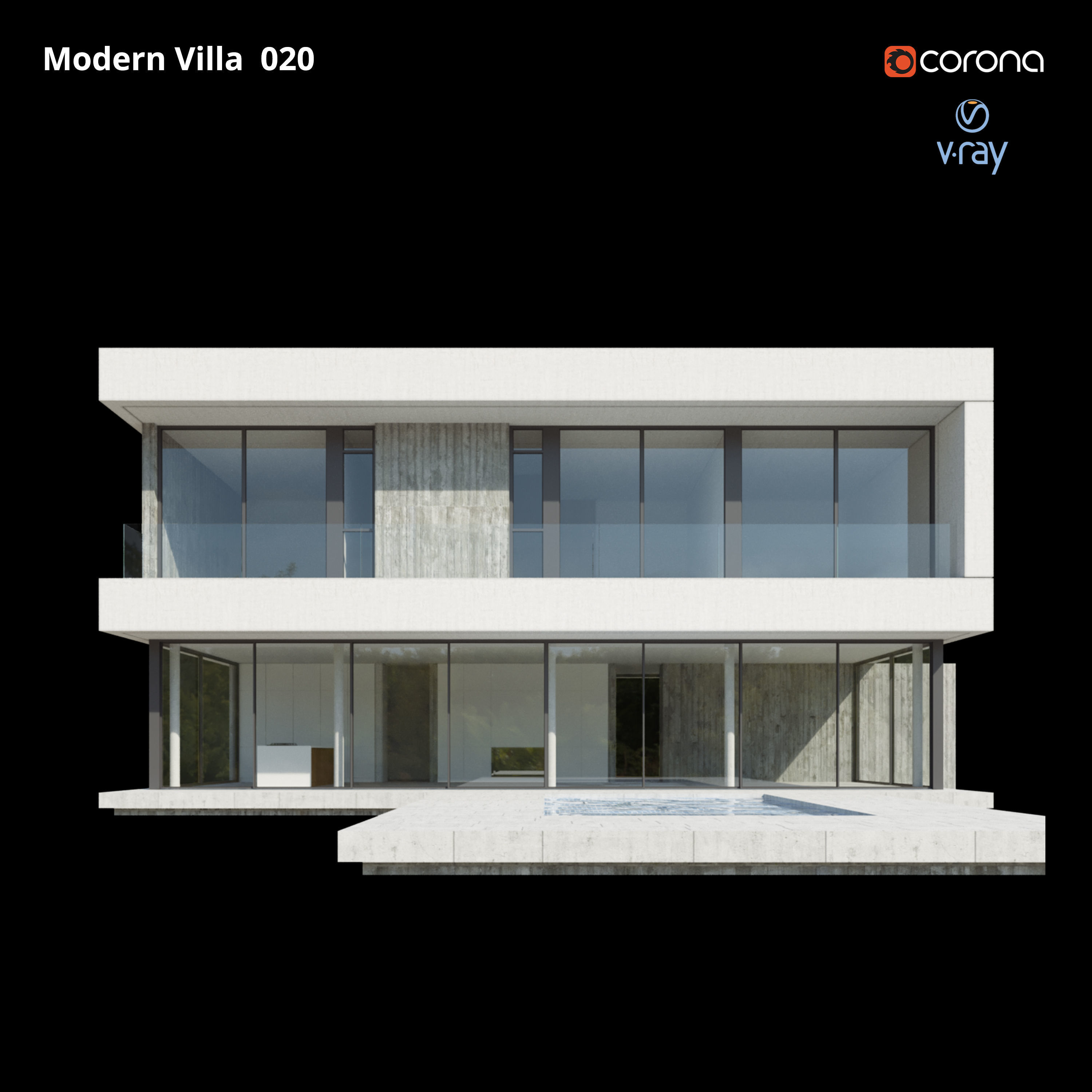 Modern Villa Design 020 3D model_4