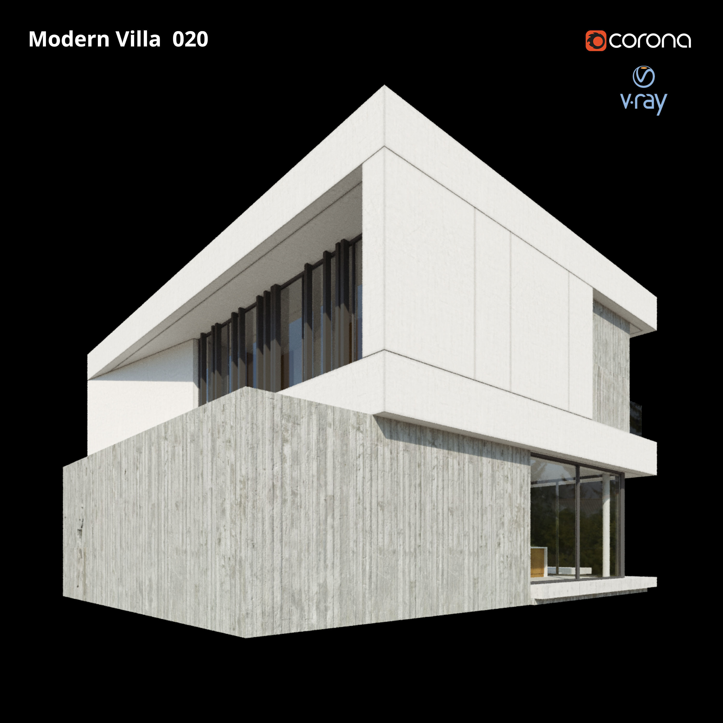 Modern Villa Design 020 3D model_2