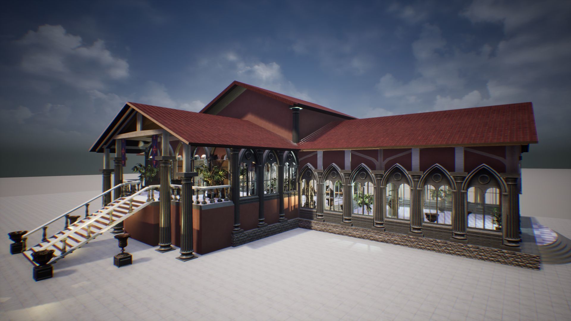 Royal Palace 2 Unreal Engine Low-poly 3D model_3